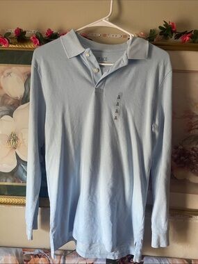 The Children's Place Light Blue Long-Sleeve Polo